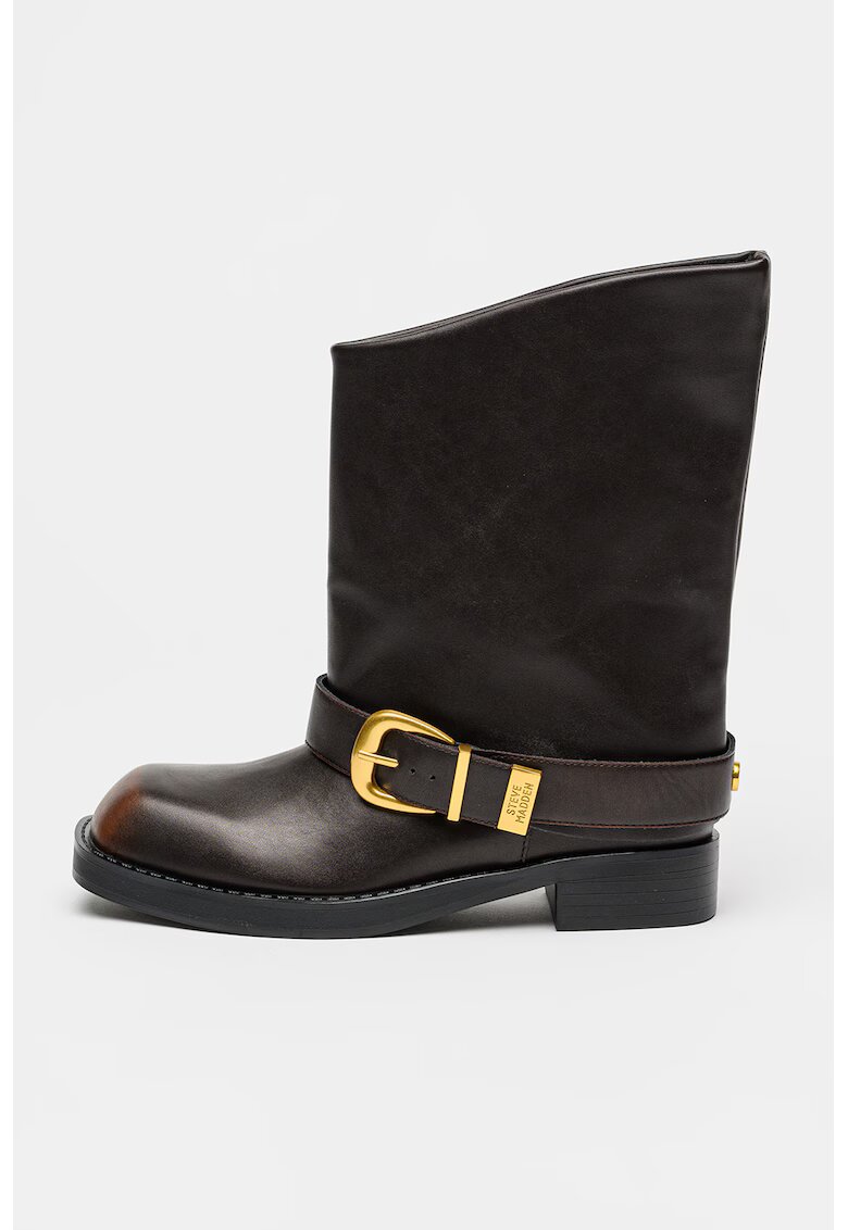 Steve Madden Кожени ботуши с декоративна каишка
