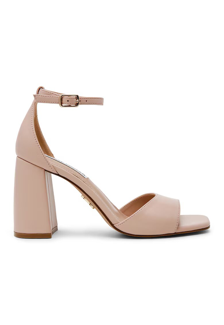 Steve Madden Кожени сандали с каишка на глезена и масивен ток