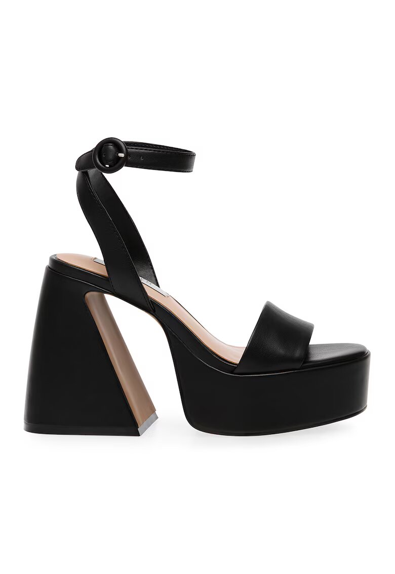 Steve Madden Сандали Paysin с масивен ток - Черен/Сребрист