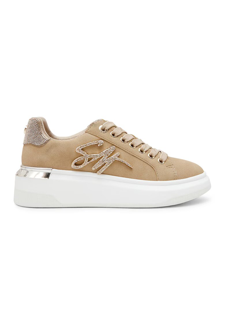 Steve Madden Спортни обувки от еко велур с масивен ток