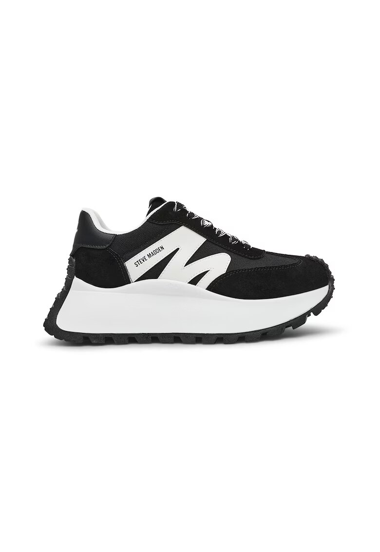 Steve Madden Спортни обувки от велур и текстил - Бял/Светло сив/Тъмновиолетов