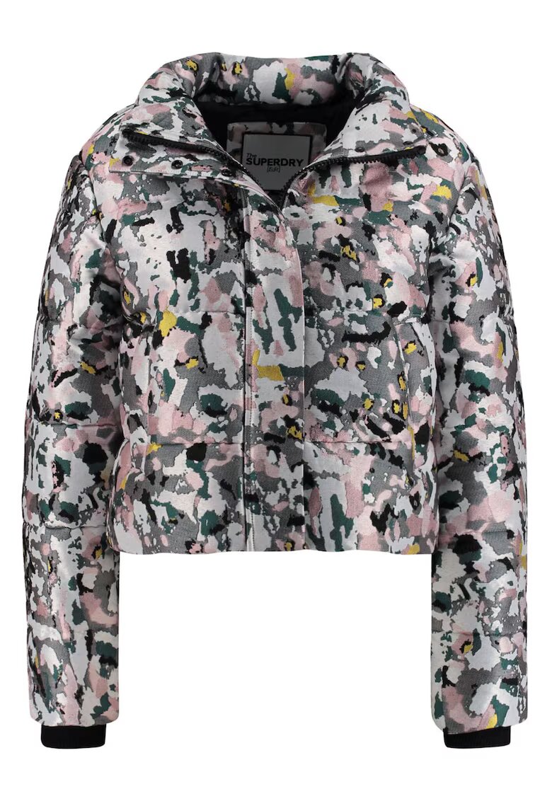 Superdry Дамско яке Jacquard Puffer - многоцветно - 100% полиестер - зимен сезон - къса кройка