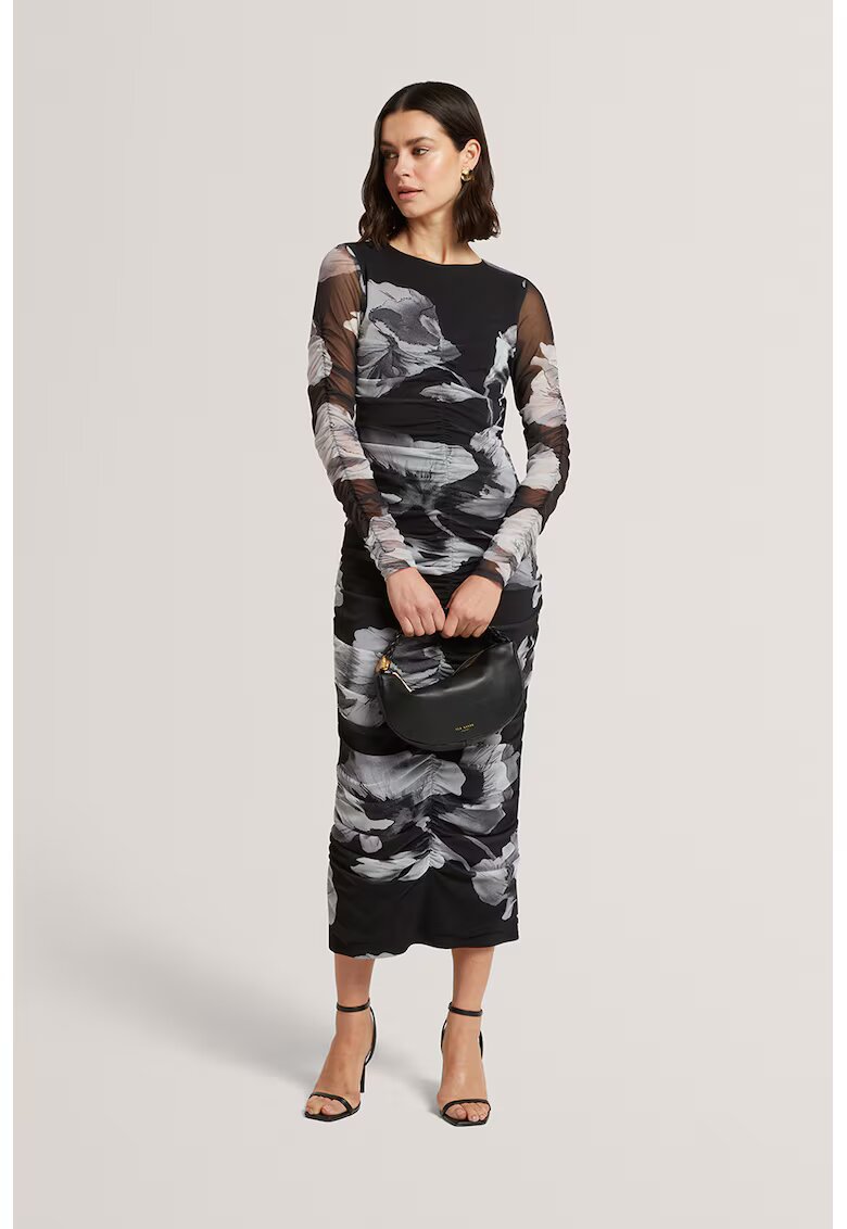 Ted Baker Рокля без ръкави с набирания - Сив/Черен въглерод