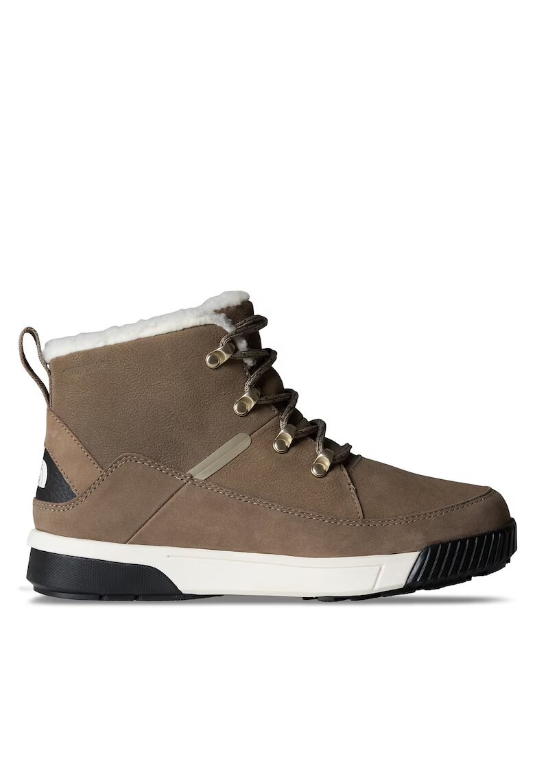 The North Face Дамски спортни обувки Cavern Grey/White Dune - естествена кожа - водоустойчиви