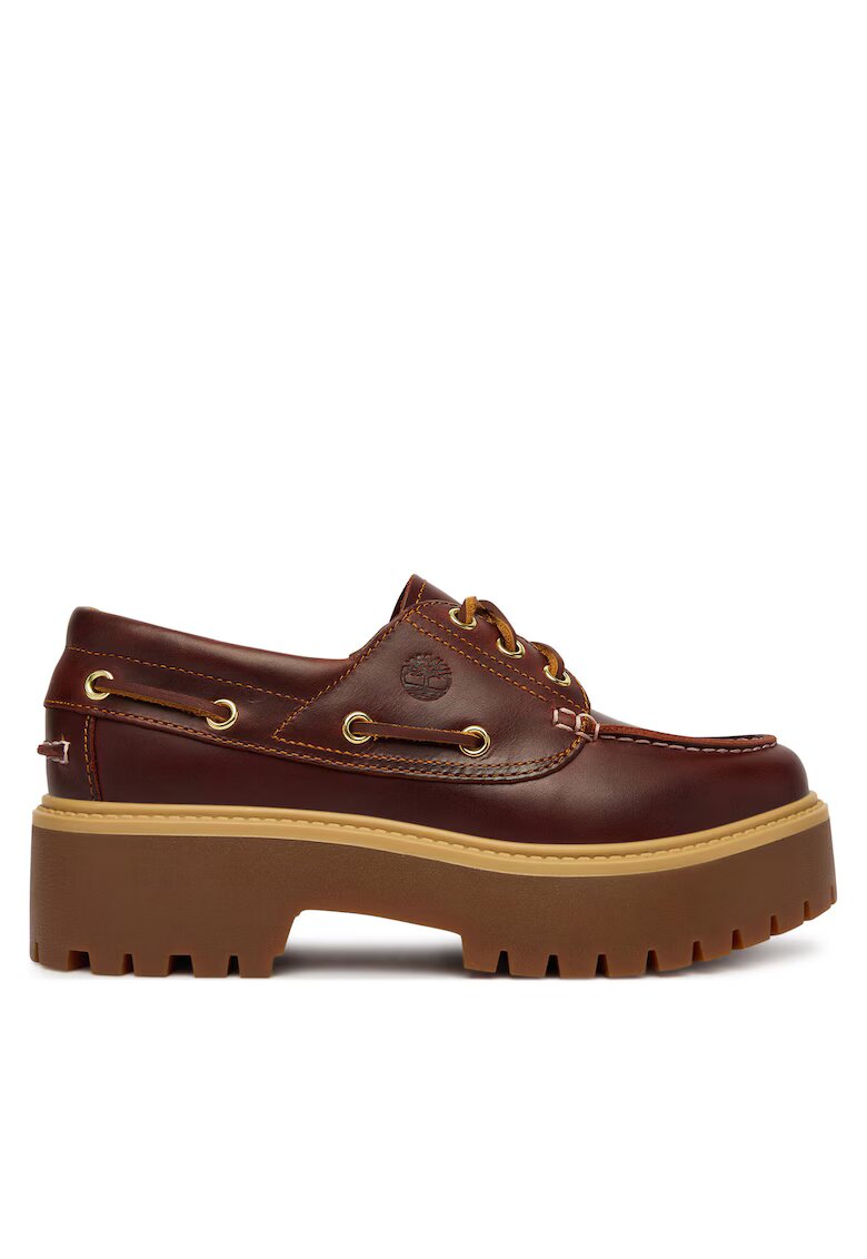 Timberland Дамски мокасини - естествена кожа - кафяви