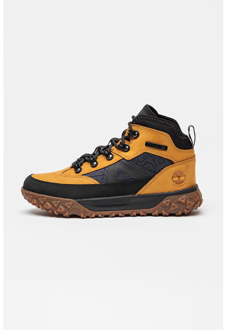 Timberland Непромокаеми боти Greenstride Motion 6 Mid с връзки - Черен/Камел