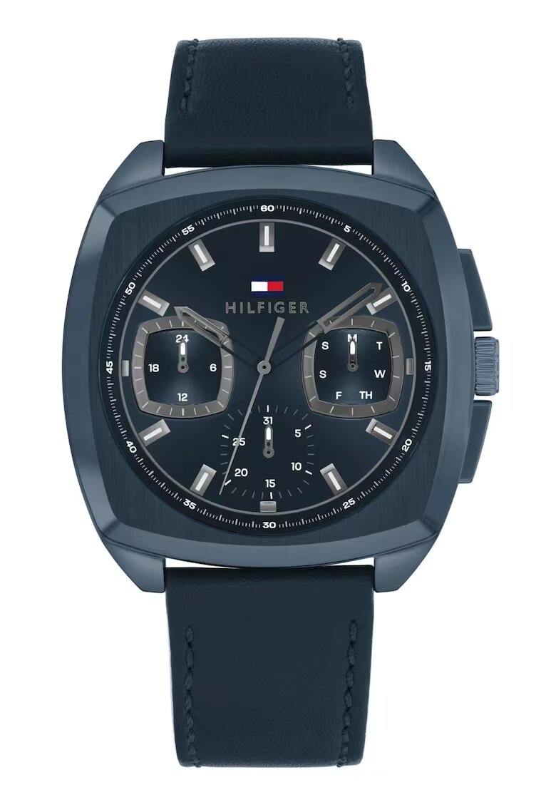 Tommy Hilfiger Часовник Apollo - мъжки - син - 41mm - кожена каишка
