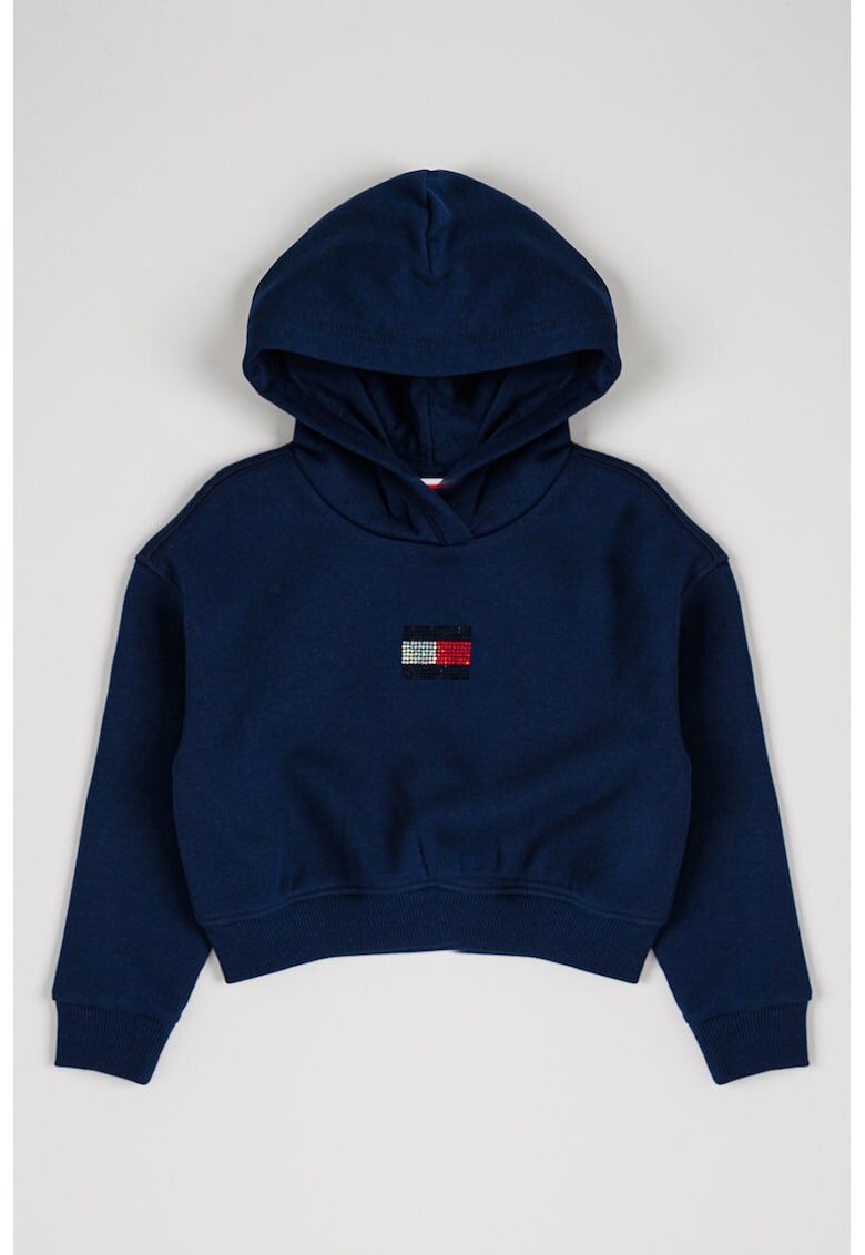 Tommy Hilfiger Худи с памук с декоративни камъни