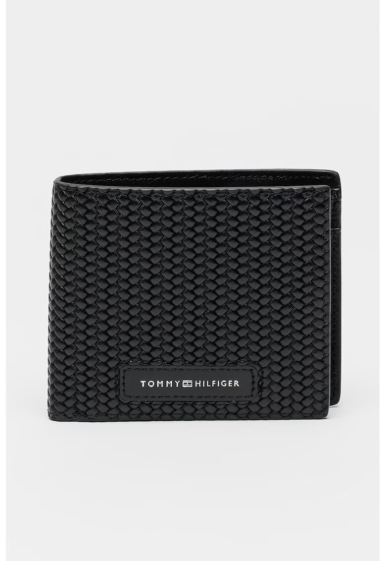 Tommy Hilfiger Кожен портфейл с двойно прегъване и релеф