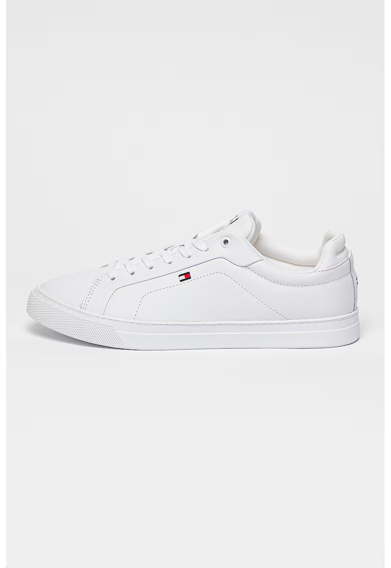 Tommy Hilfiger Кожени спортни обувки Icon Court с бродирано лого