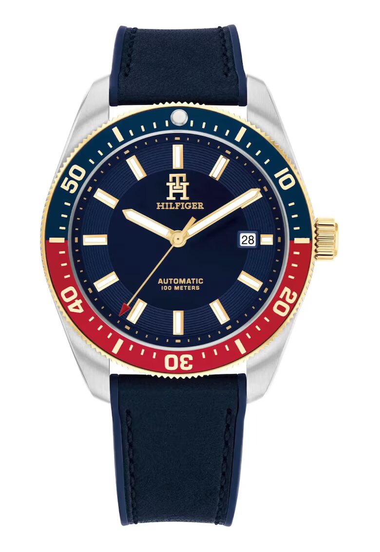 Tommy Hilfiger Мъжки часовник TH85 - автоматичен - 40mm - син циферблат - син каишка