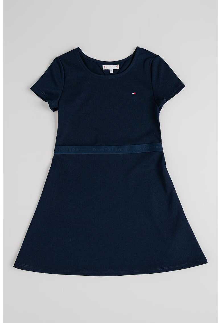 Tommy Hilfiger Разкроена рокля с къси ръкави