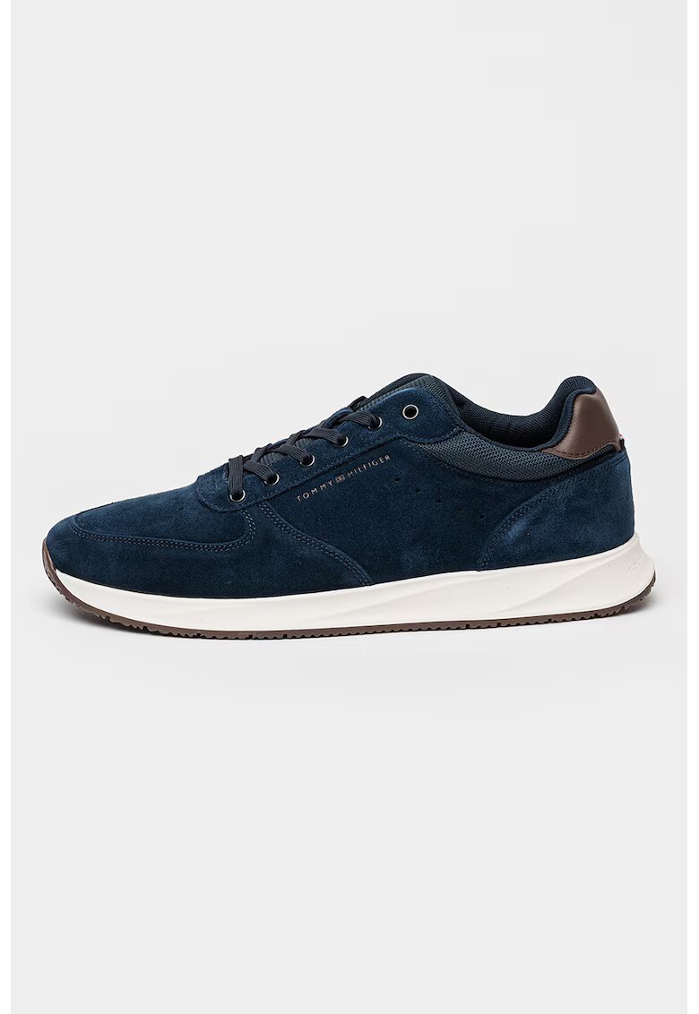 Tommy Hilfiger Скосени спортни обувки Newport от велур - Кафяв/Тъмносин