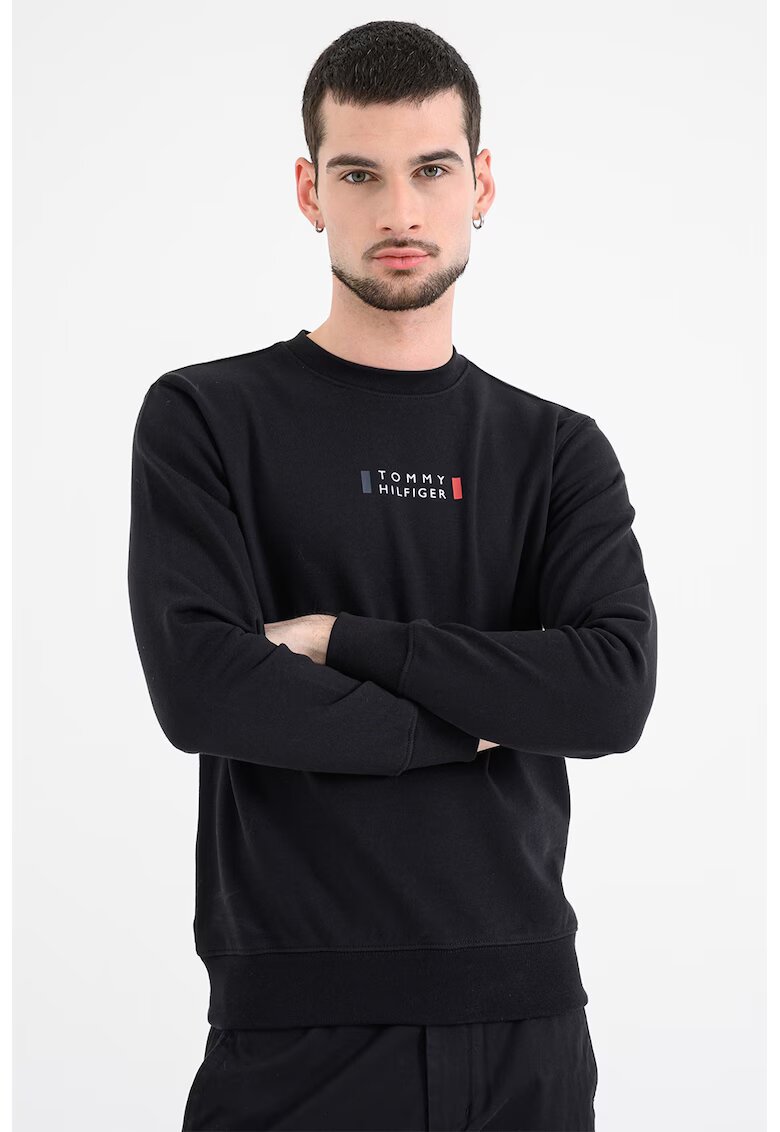 Tommy Hilfiger Слим суитшърт с лого и еластични машети