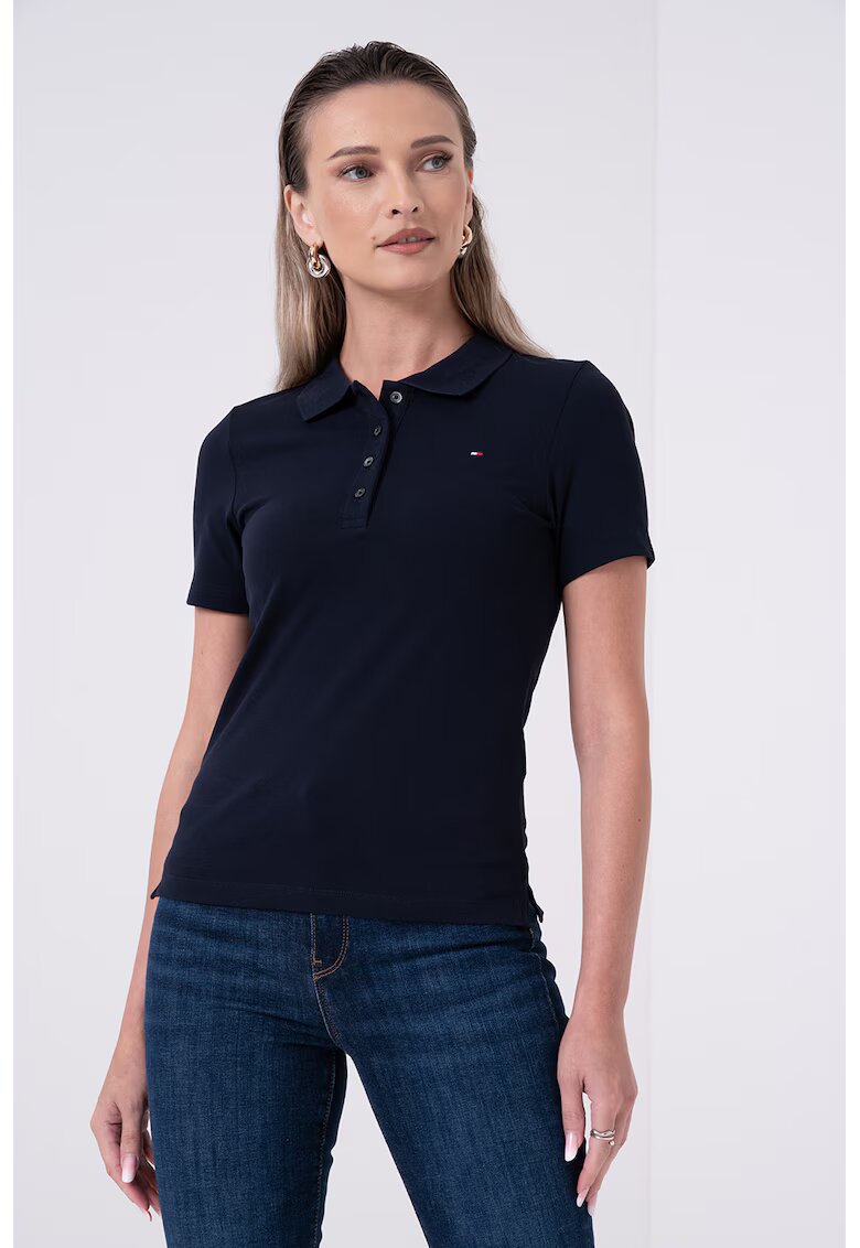 Tommy Hilfiger Слим тениска с яка