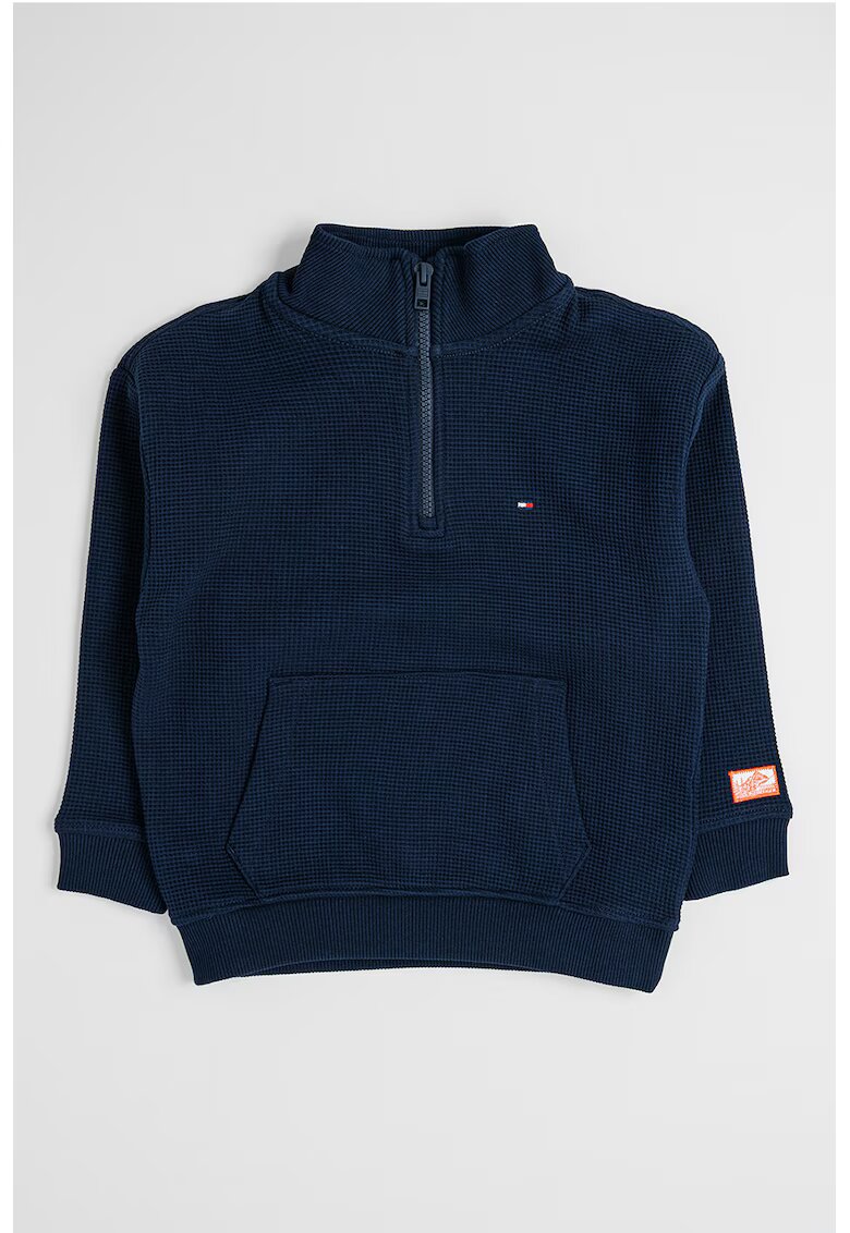 Tommy Hilfiger Суитшърт с джоб кенгуру и къс цип