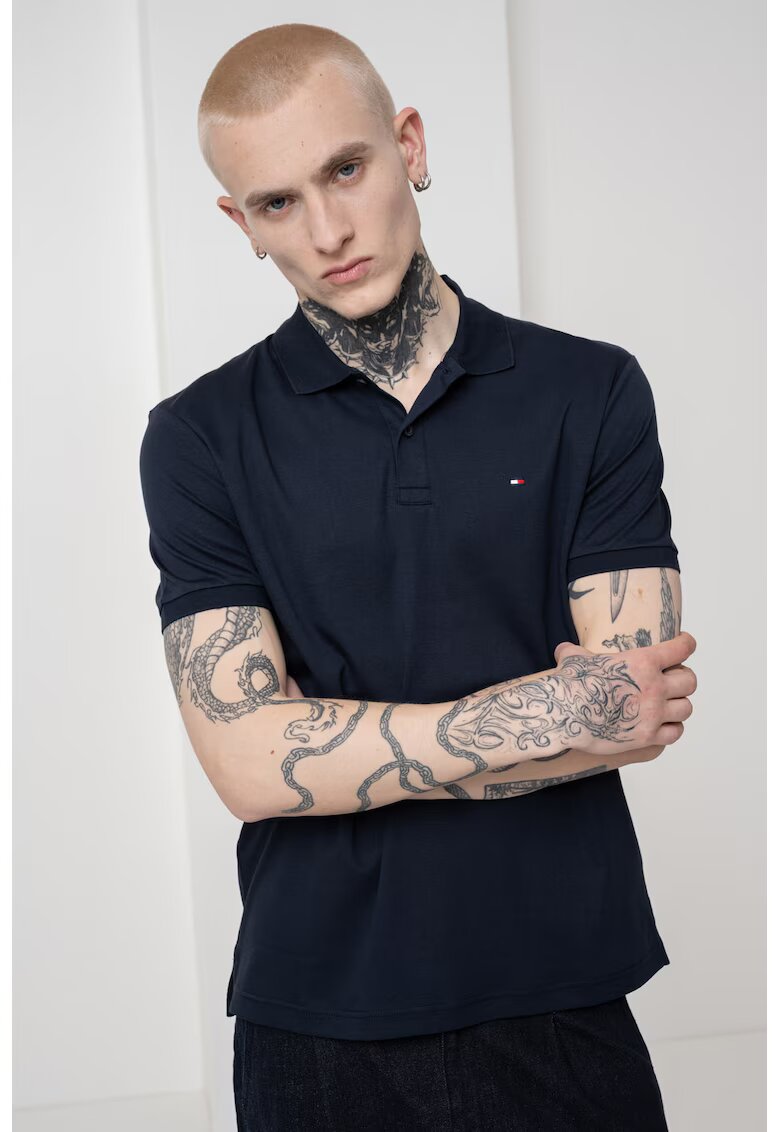 Tommy Hilfiger Тениска с яка и лого