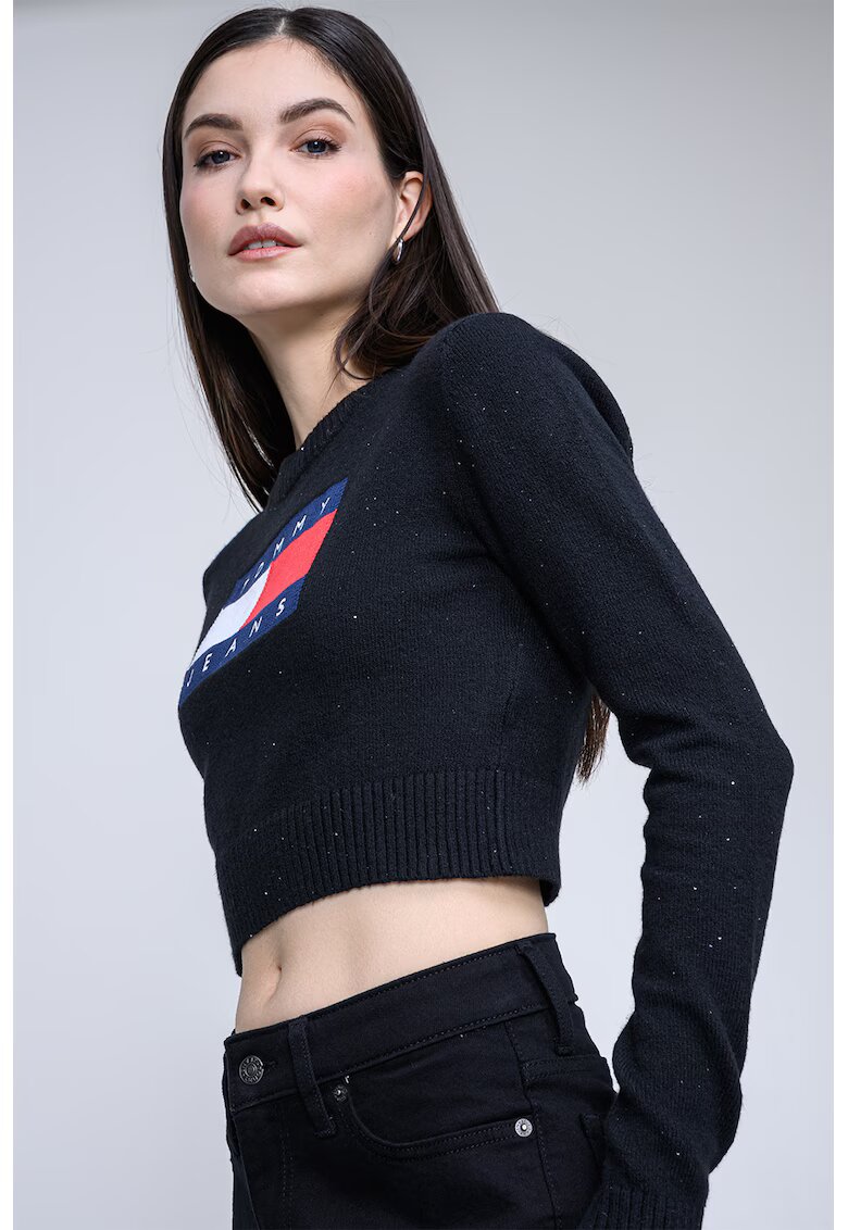 Tommy Jeans Къс пуловер с лого