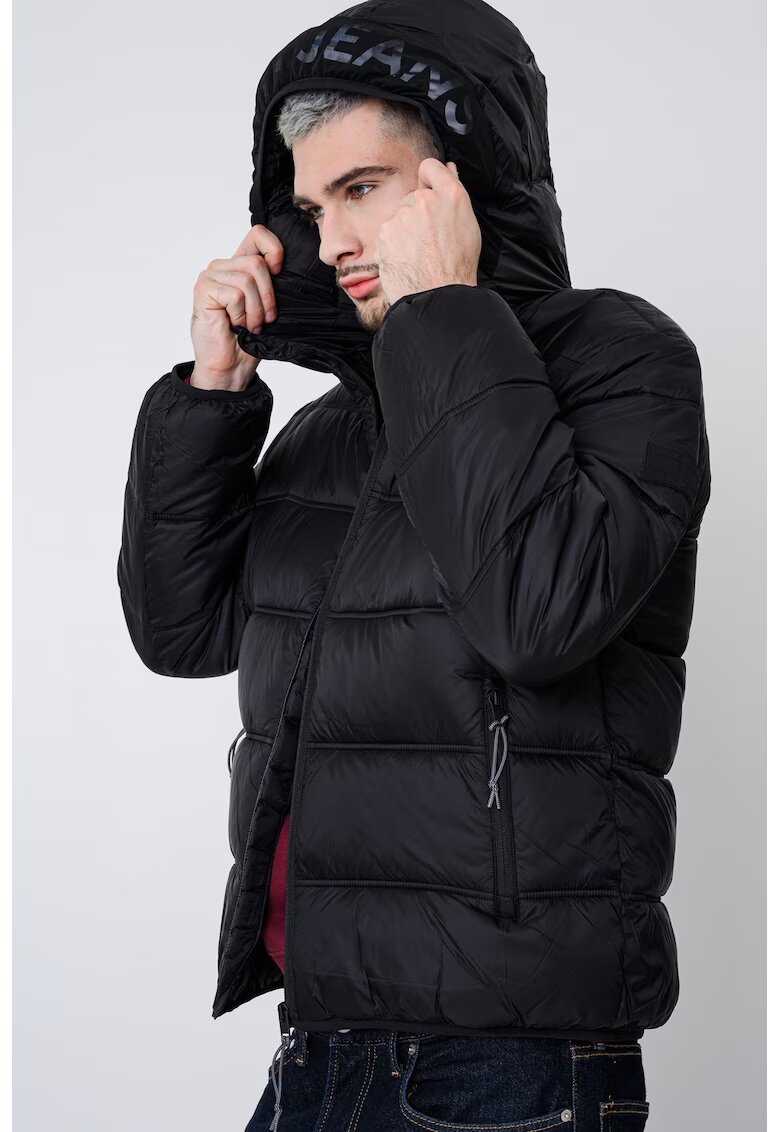 Tommy Jeans Късо капитонирано зимно яке с качулка