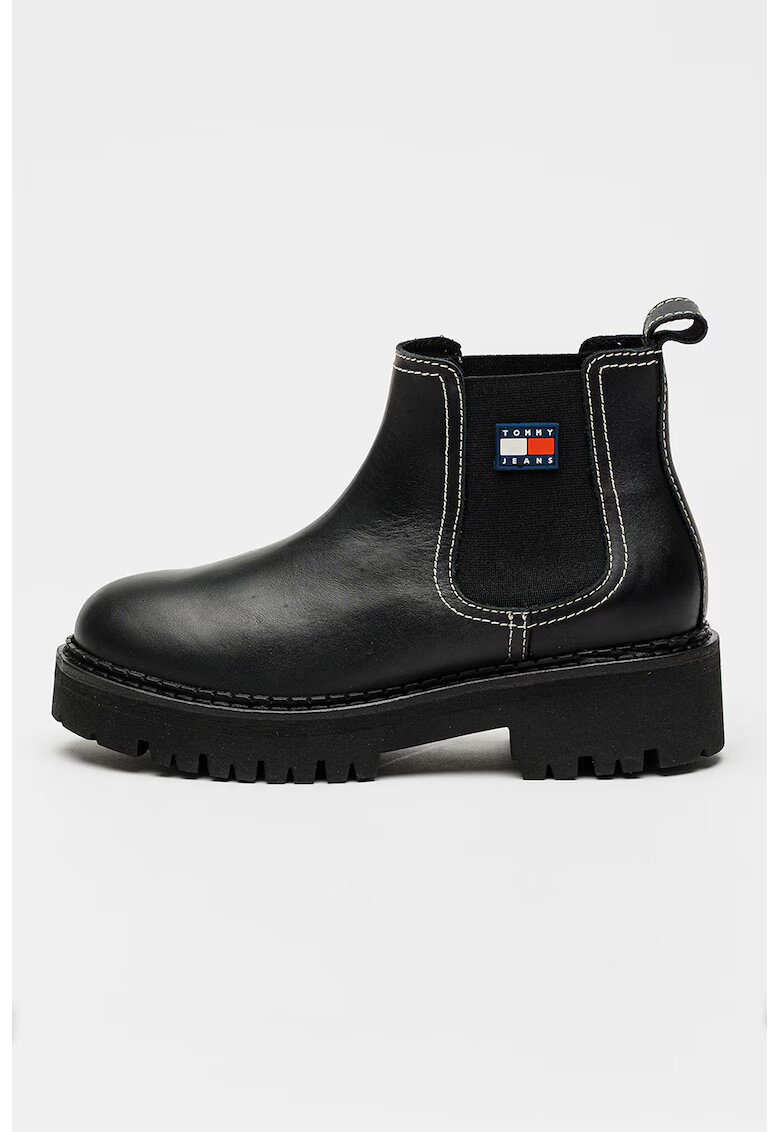 Tommy Jeans Кожени боти челси