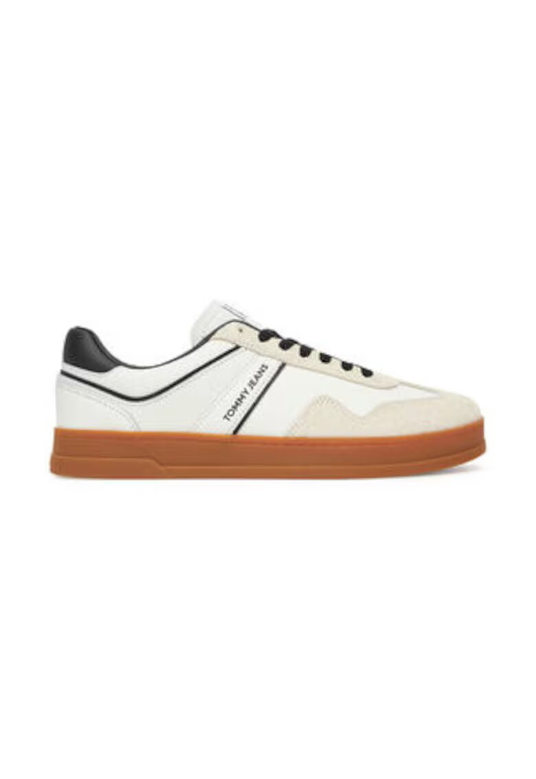 Tommy Jeans Мъжки кецове - 305438065 - естествена кожа - бял/бежов