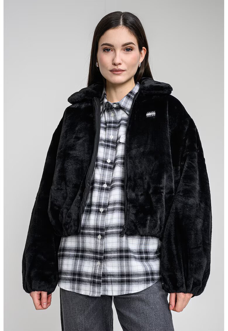 Tommy Jeans Палто от еко пух с цип