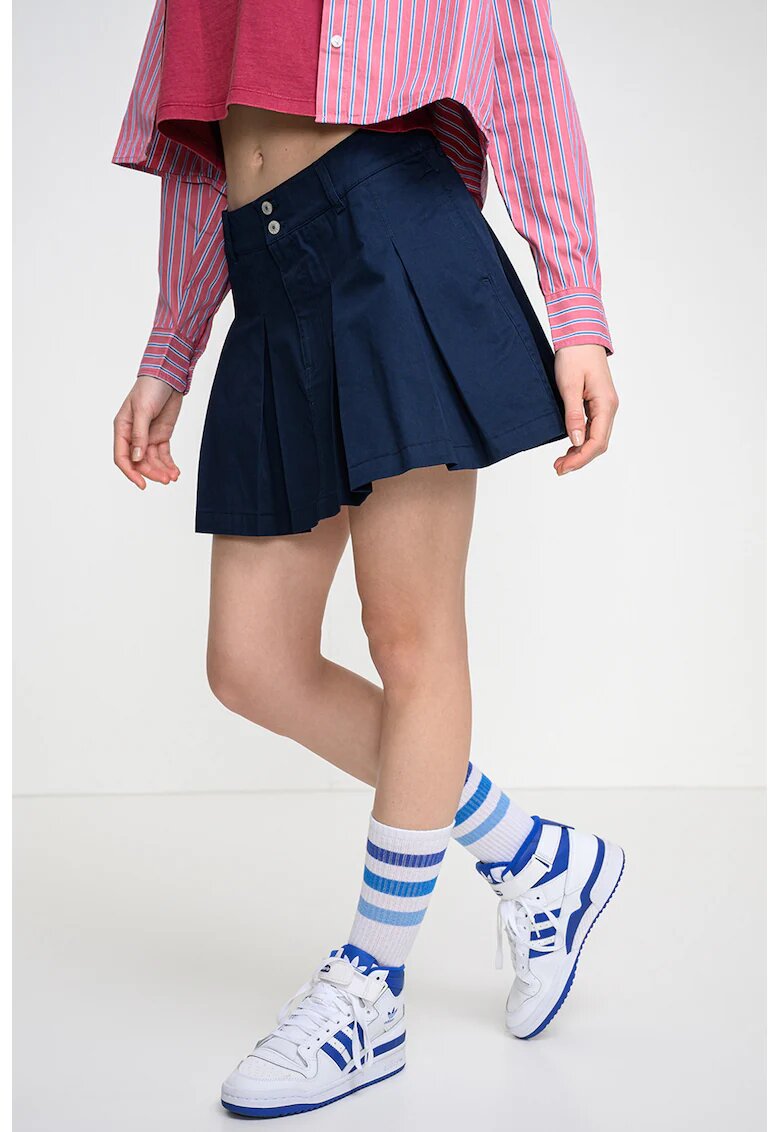 Tommy Jeans Памучна пола с плохи