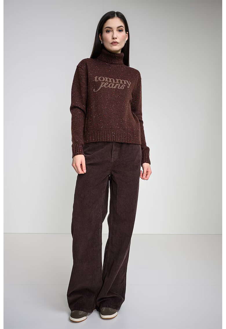 Tommy Jeans Пуловер с вълна с поло