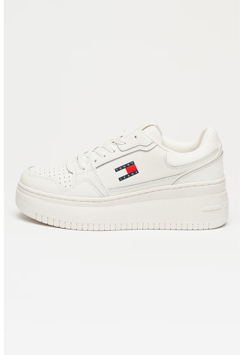 Tommy Jeans Скосени кожени спортни обувки