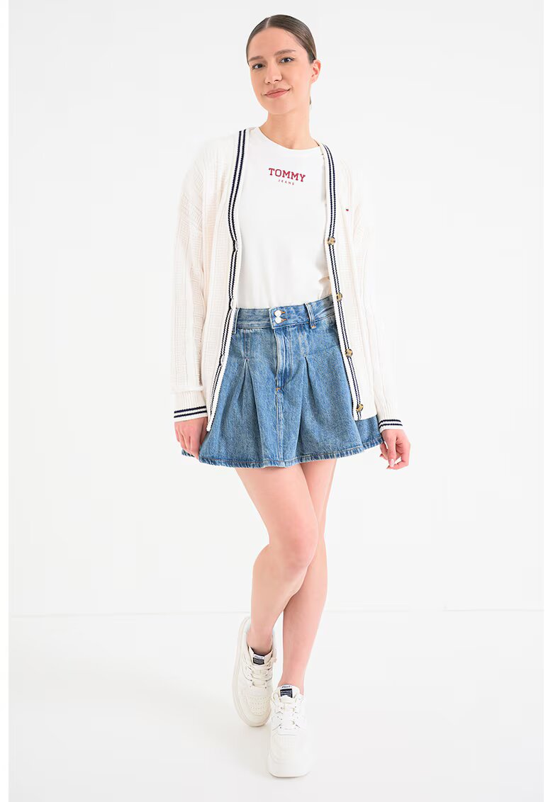 Tommy Jeans Свободна жилетка с копчета и релеф
