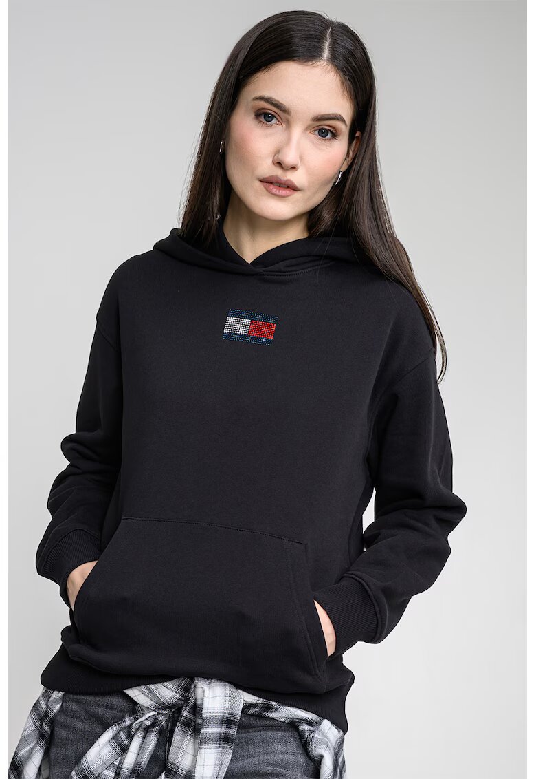 Tommy Jeans Свободно худи с джоб кенгуру