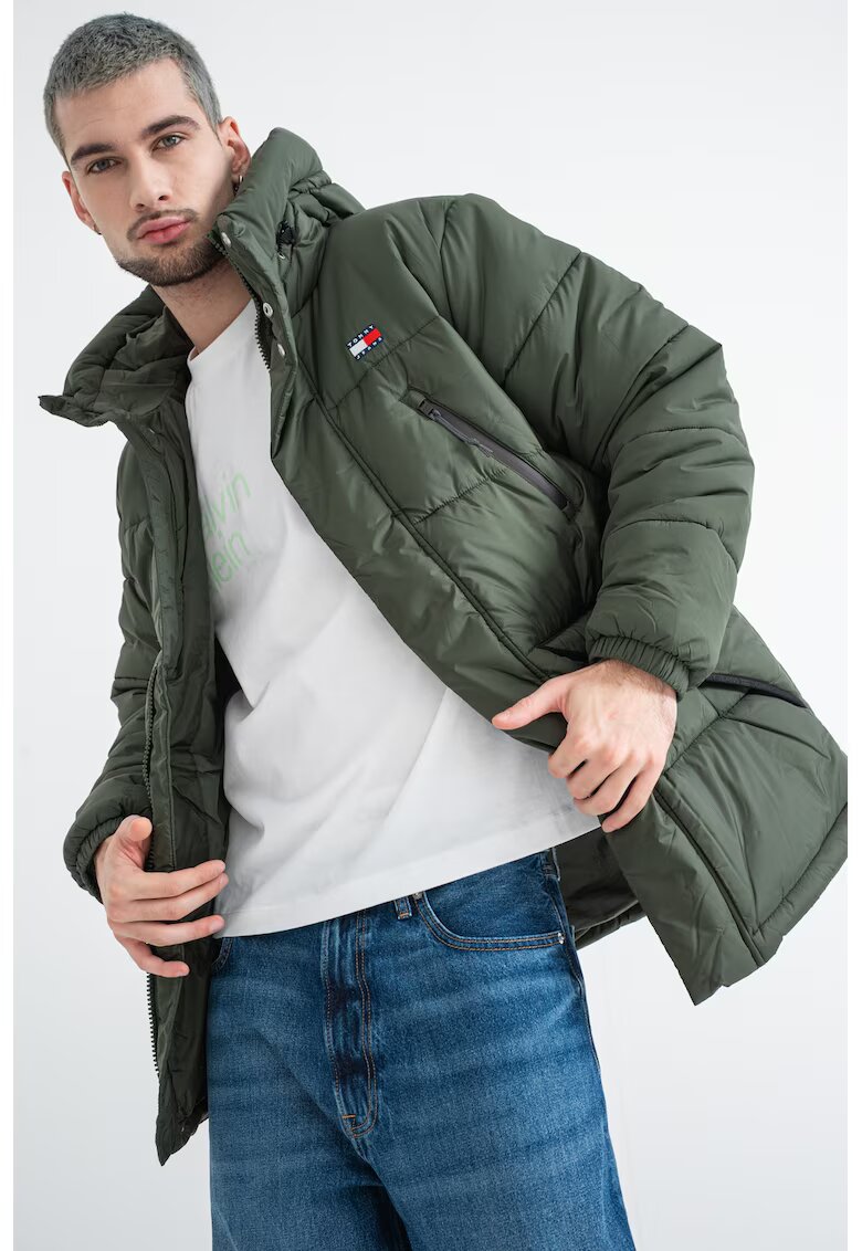 Tommy Jeans Зимно яке с качулка и джобове с цип
