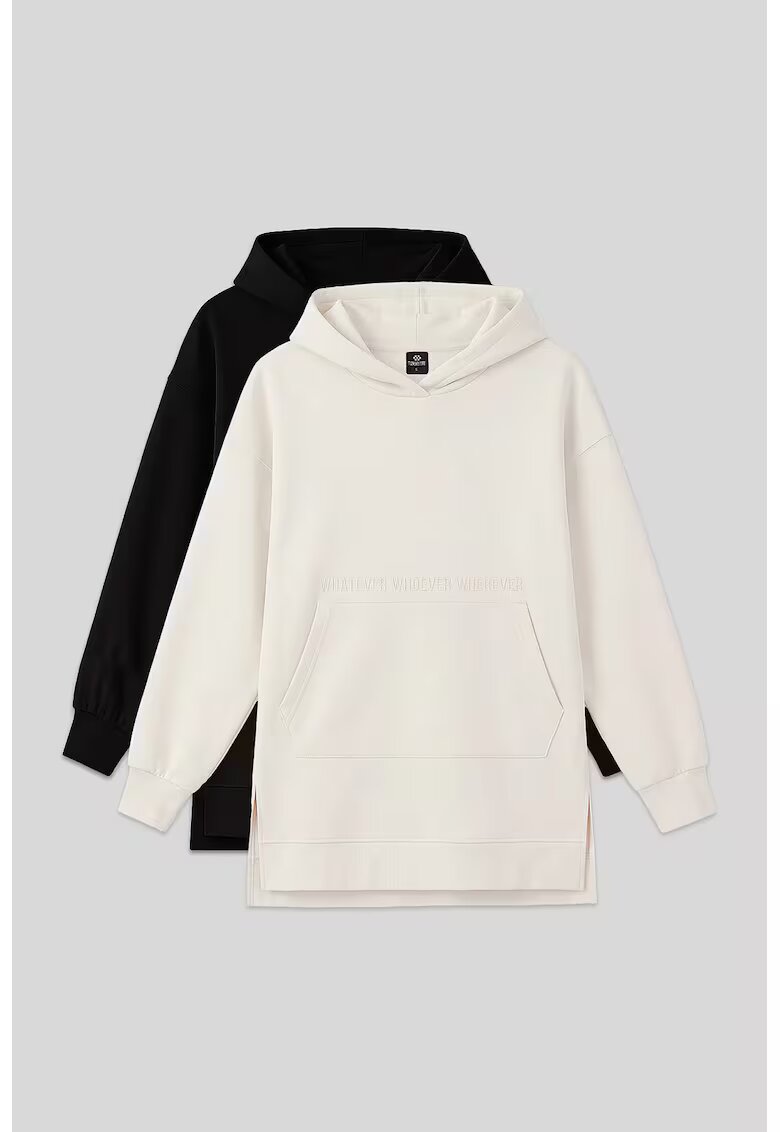TommyLife Дамски суитшърт овърсайз с качулка памук