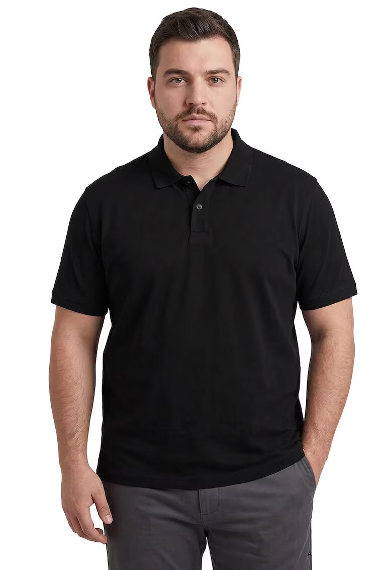 TommyLife Мъжка тениска regular fit - черна - трико