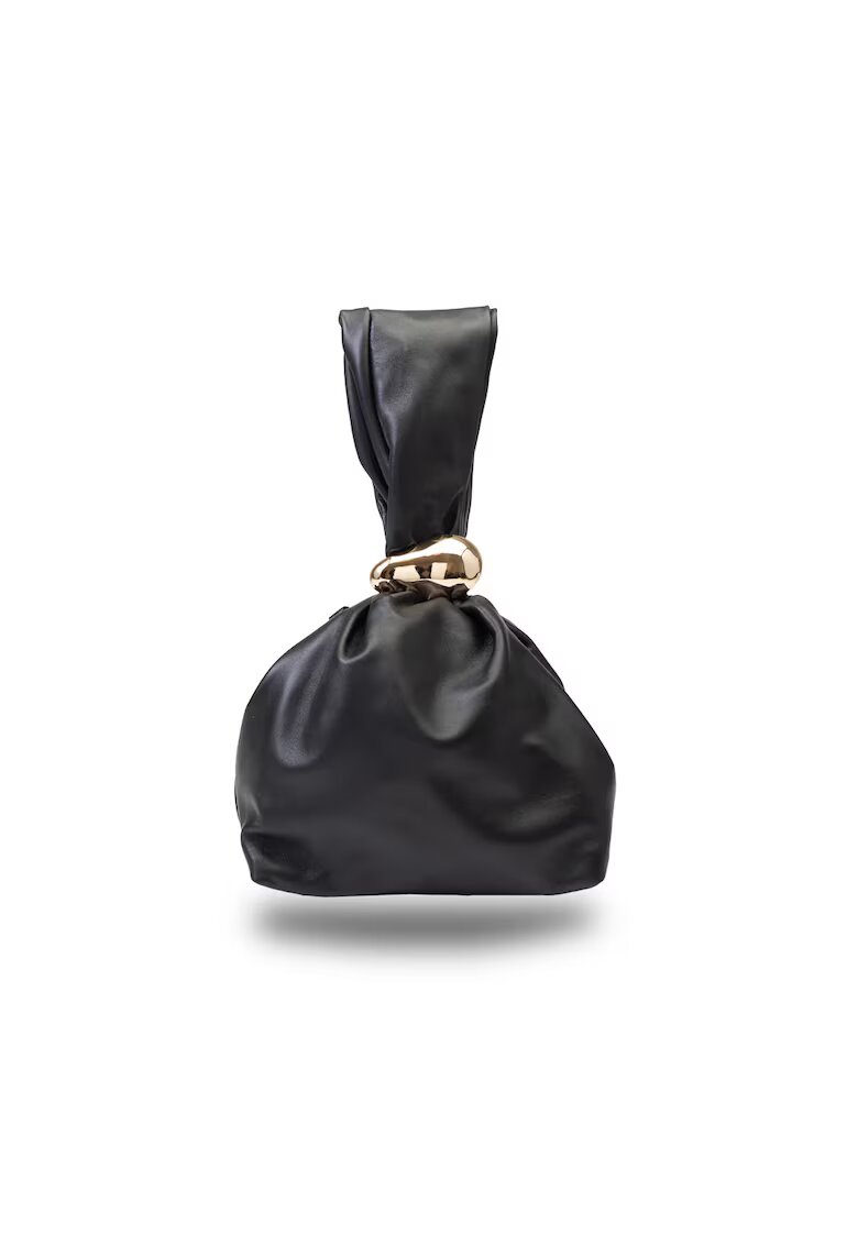Toro Nero Черна дамска чанта от естествена кожа Eliza