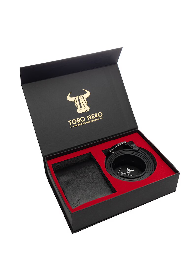 Toro Nero Комплект портфейл и колан - мъжки - от естествена кожа - - Muselles