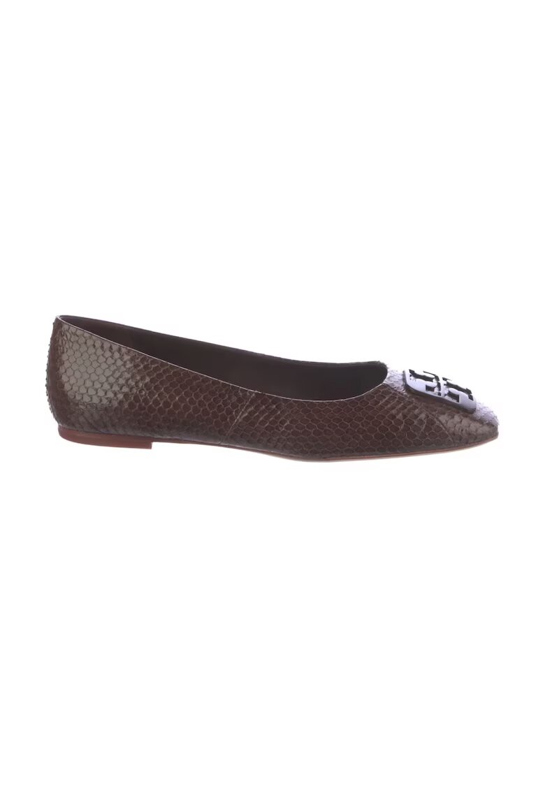 Tory Bruch Дамски балетки Tory Burch Georgia - естествена кожа - кафяви