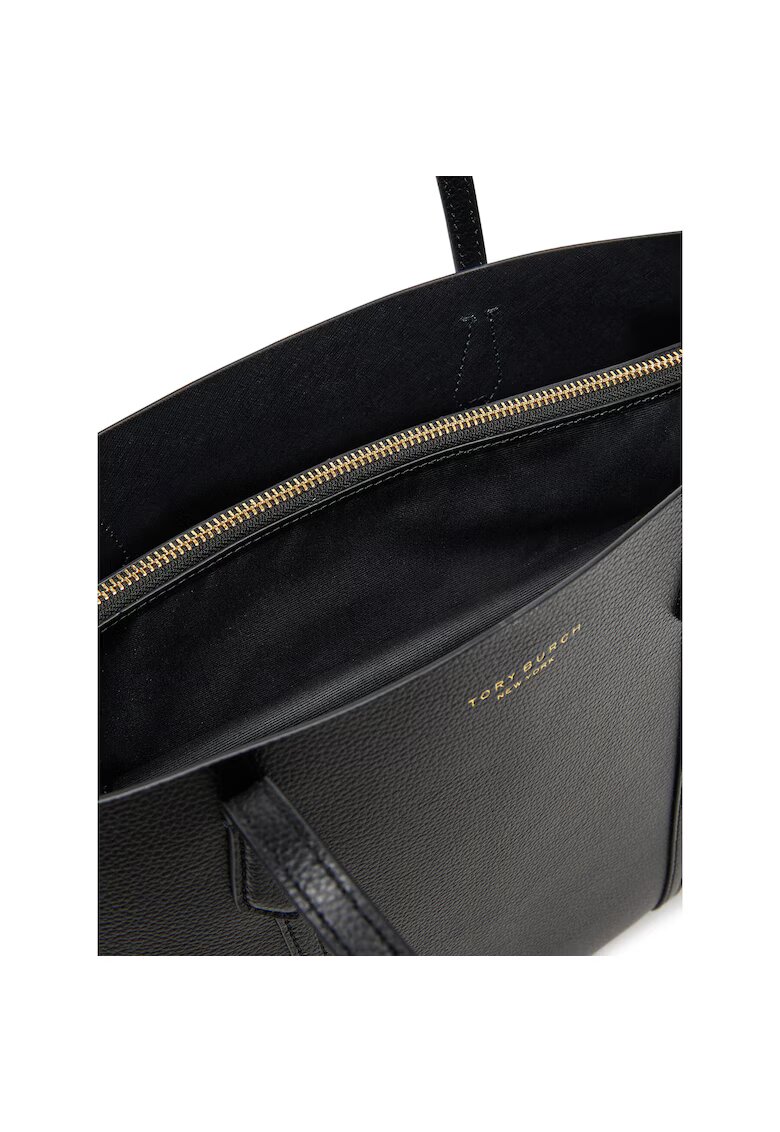 Tory Burch Дамска чанта - Perry Tote - естествена кожа - черна