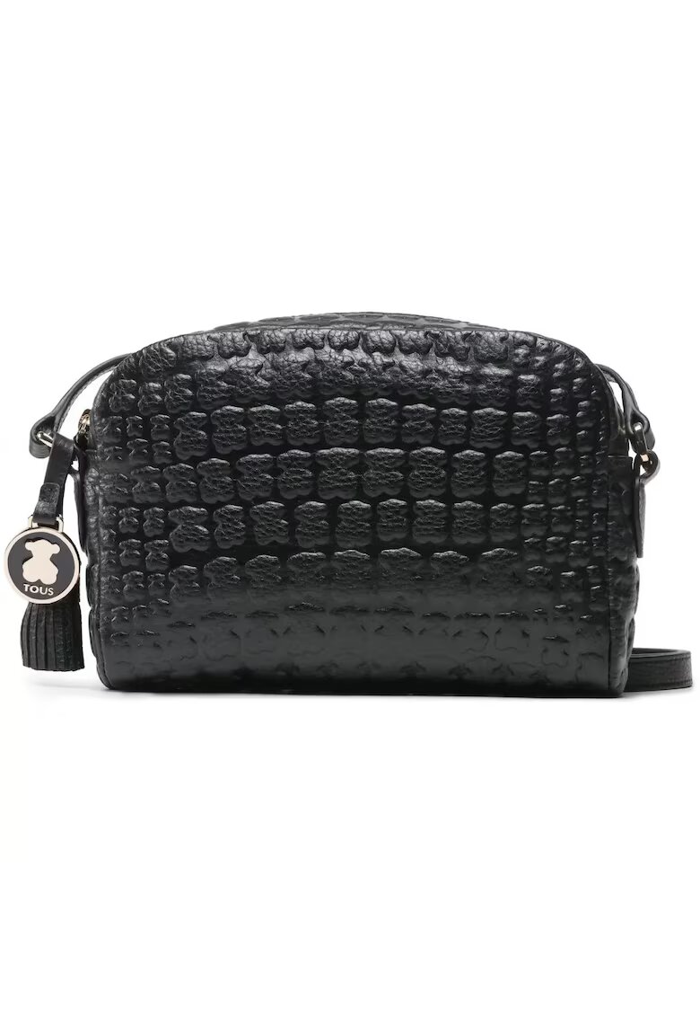 Tous Дамска чанта Sherton - естествена кожа - черна - модел crossbody