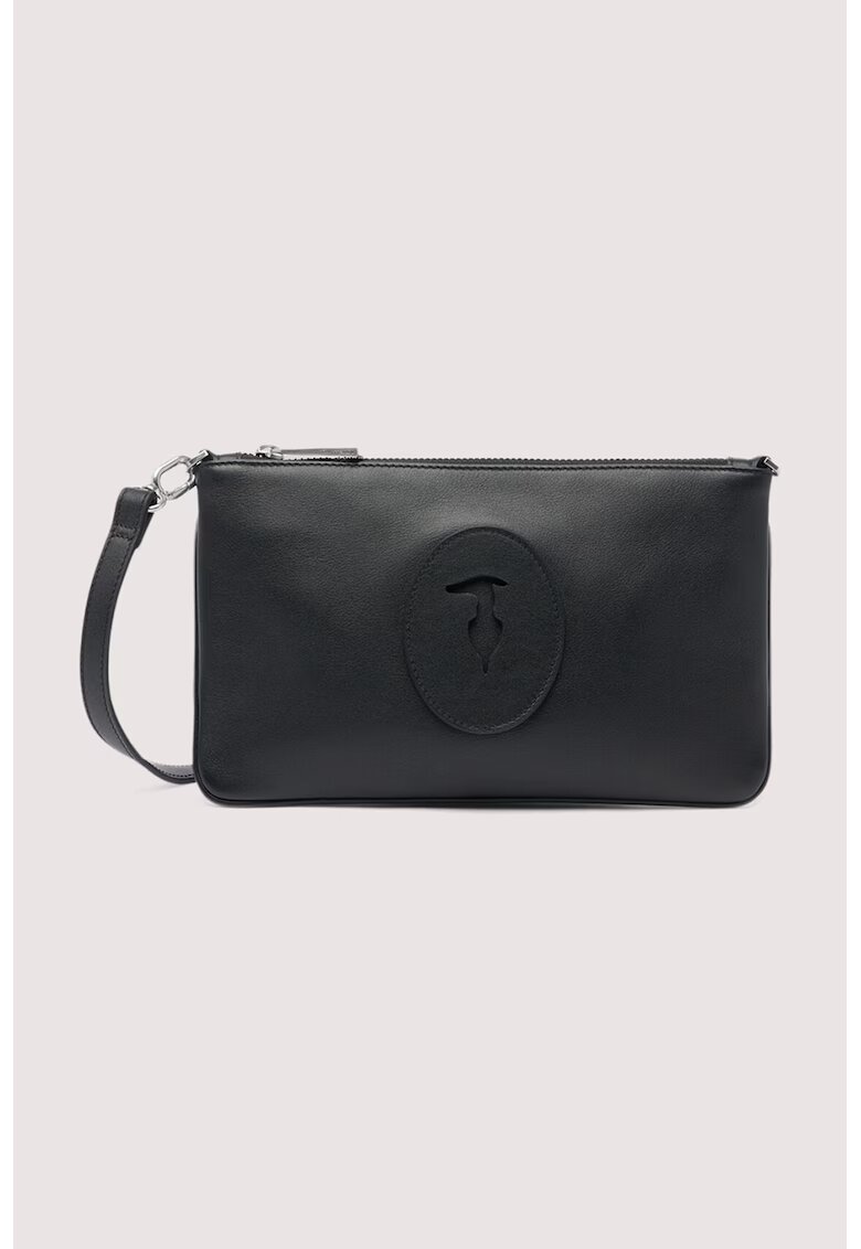 Trussardi Кожен клъч Society с отделяща се презрамка