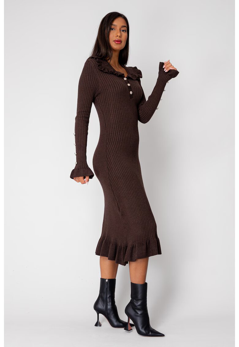 uFIT Дълга плетена рокля Brown 18426