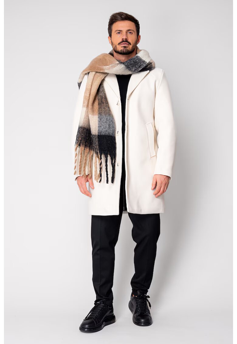 uFIT Дълго палто с копчета Off White 18837