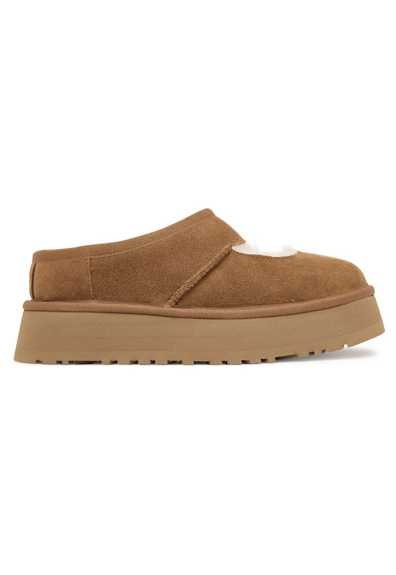 Ugg чехли - модел Chestnut Che W Bea Mary Jane - естествена кожа - кафяви