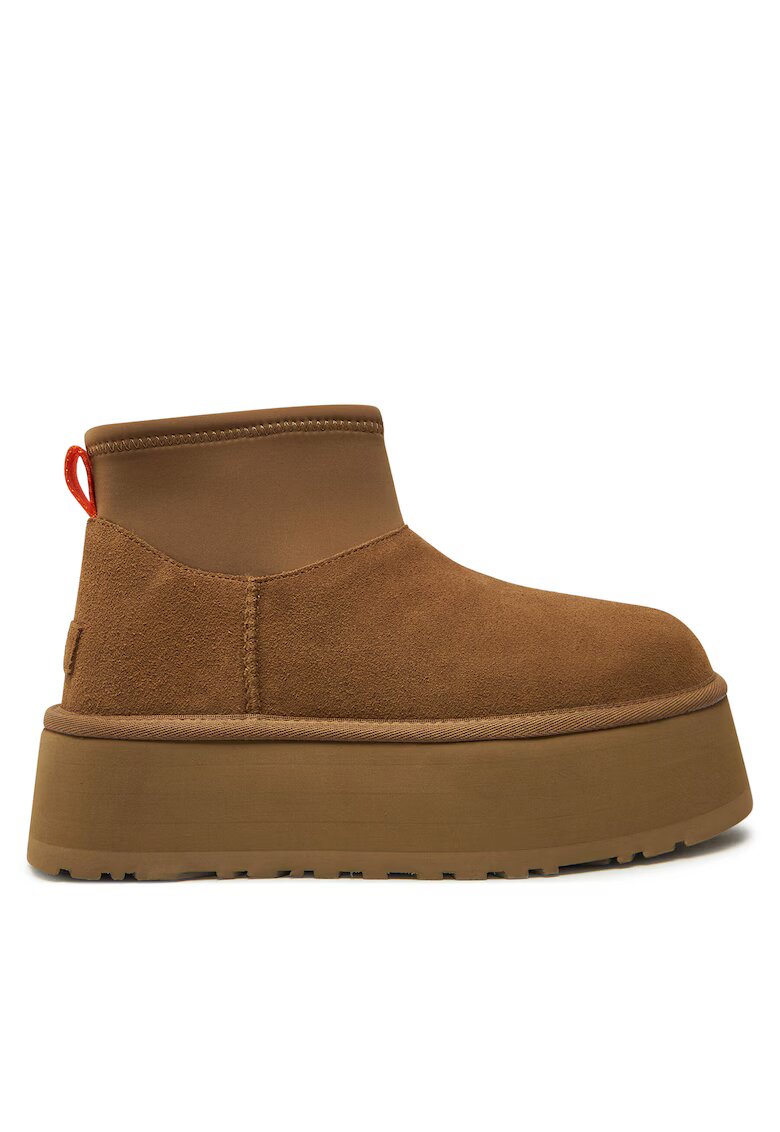 Ugg Дамски ботуши кафяви - естествена кожа - Classic Mini