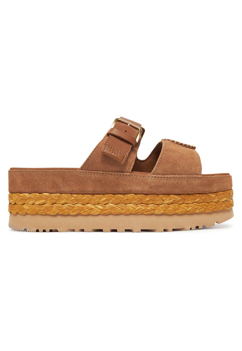 Ugg Дамски чехли Slapi - модел Chestnut W Aubrey Slide - естествена кожа -