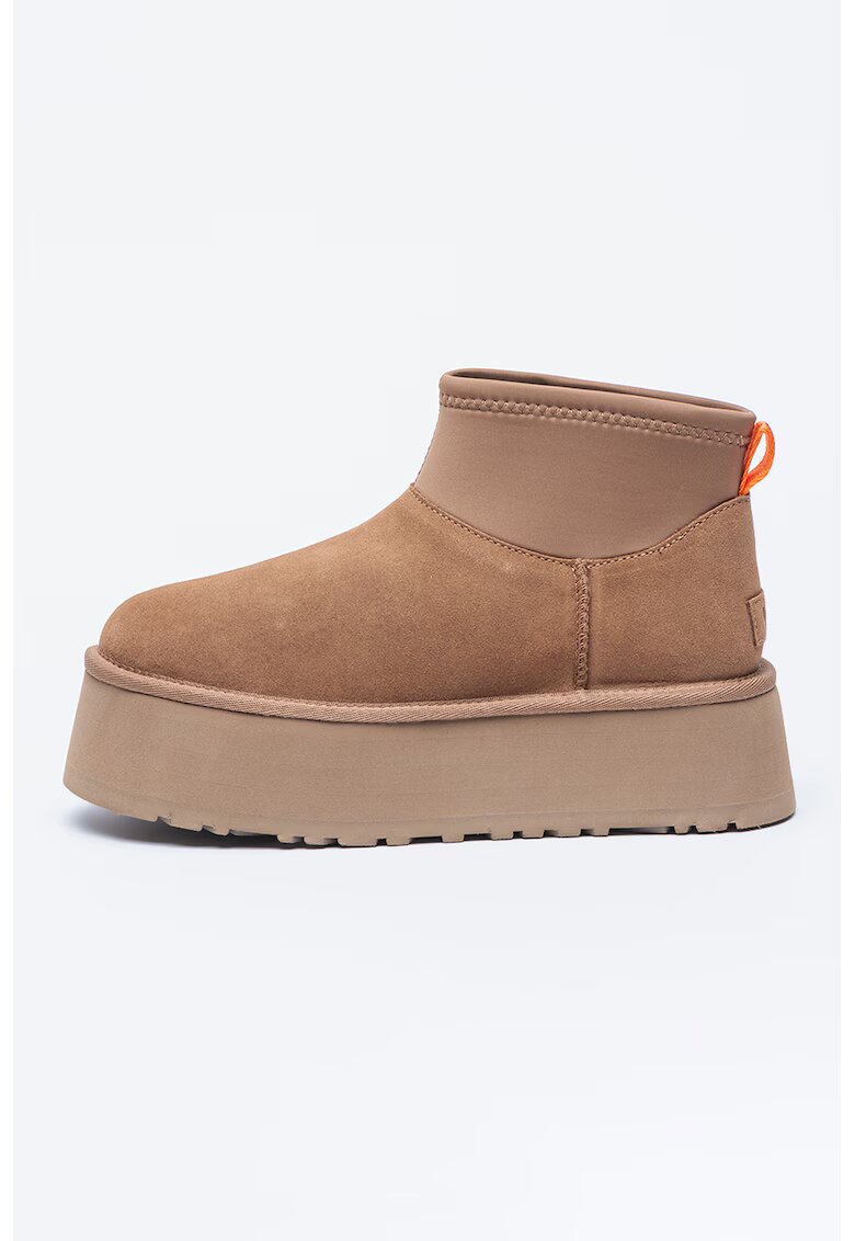 Ugg Велурени зимни боти Classic Mini Dipper с текстил