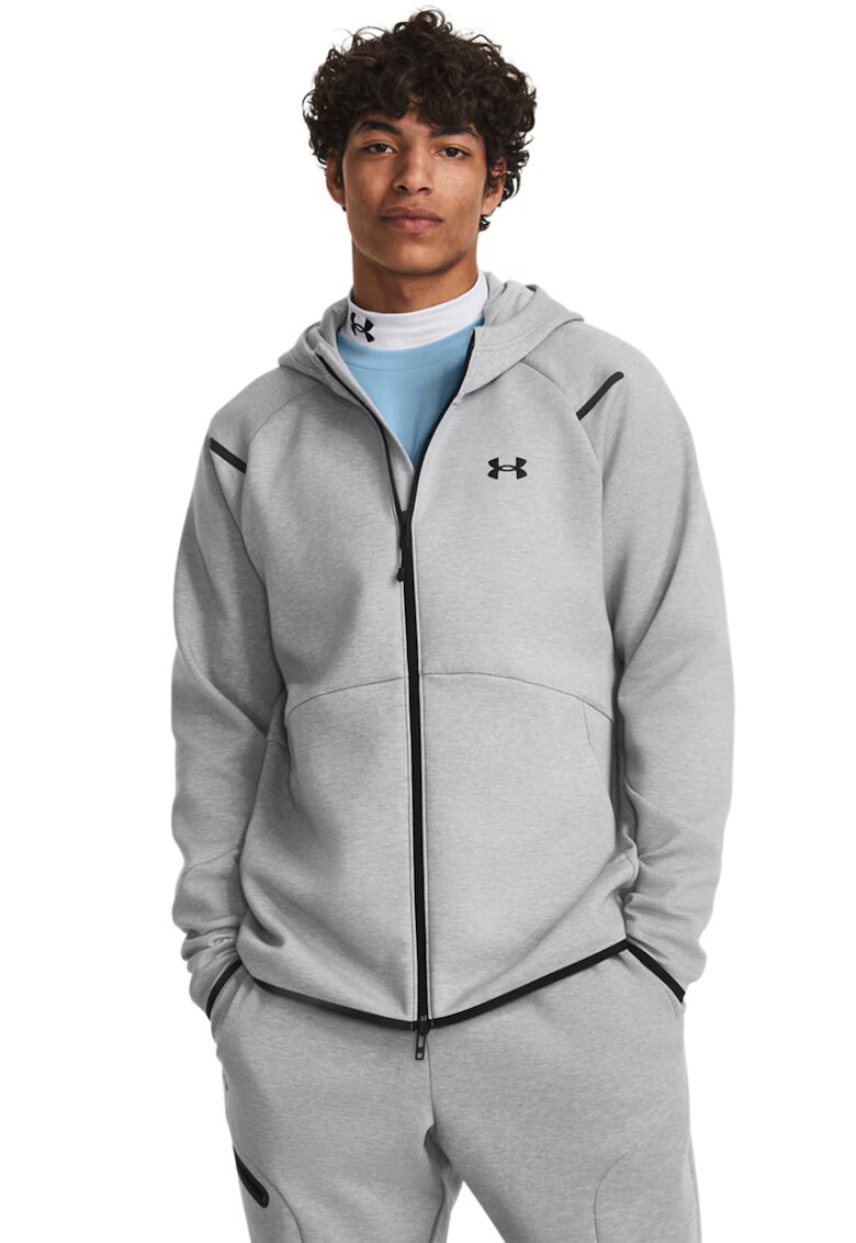 Under Armour Фитнес худи Unstoppable с цип - Черен/Светло