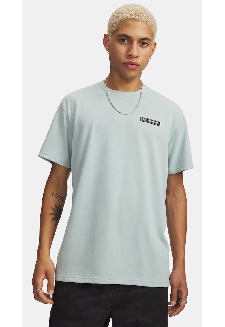 Under Armour Мъжка тениска UA HW ARMOUR LABEL SS-BLU Синя