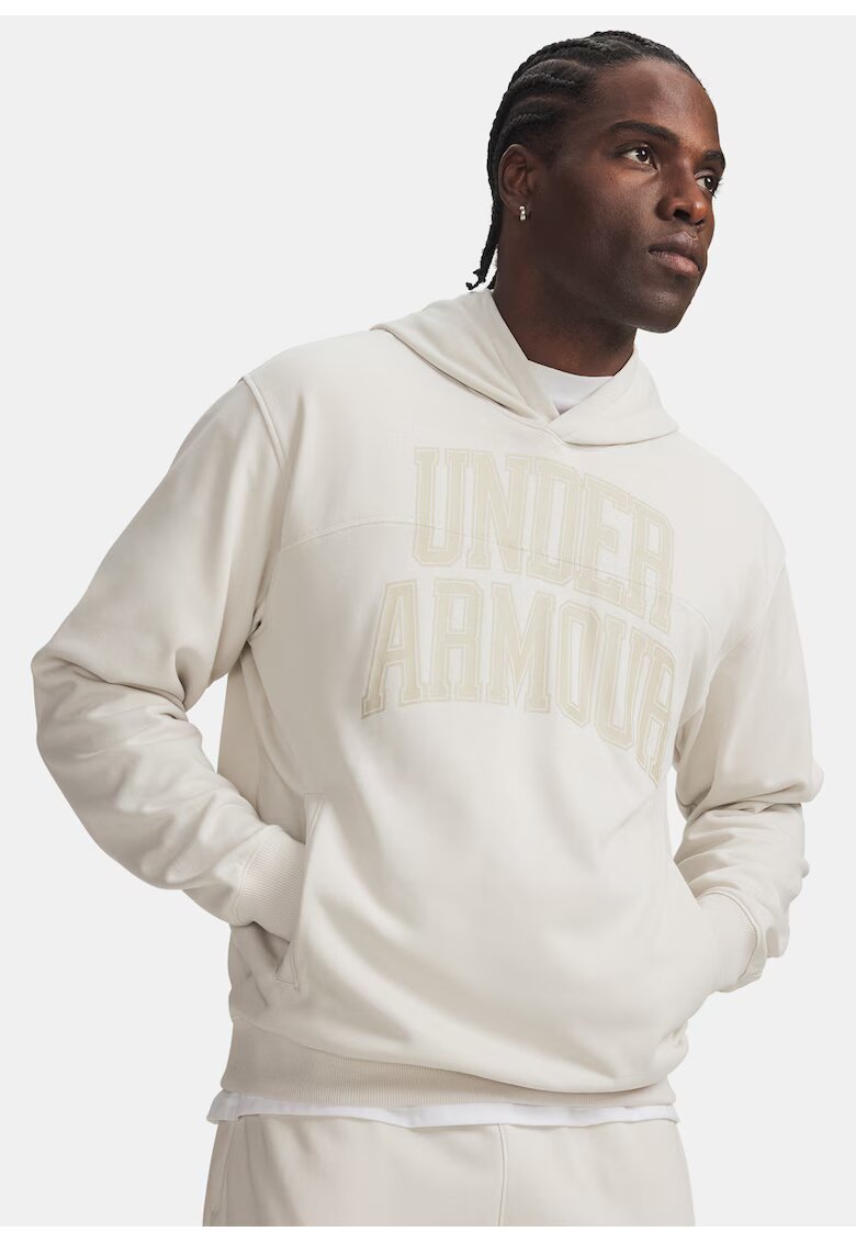 Under Armour Мъжки суитшърт UA Rival LW Graphic Hoodie Бял
