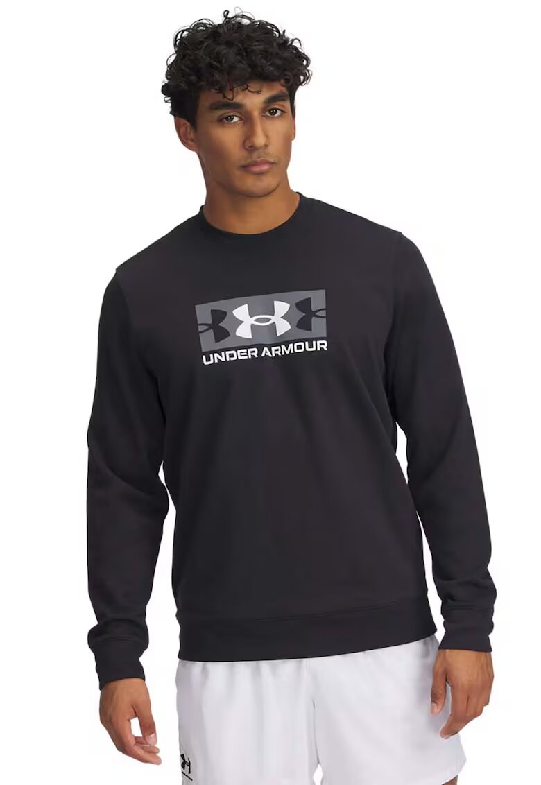 Under Armour Плюшен суитшърт Rival с лого - Бял/Син